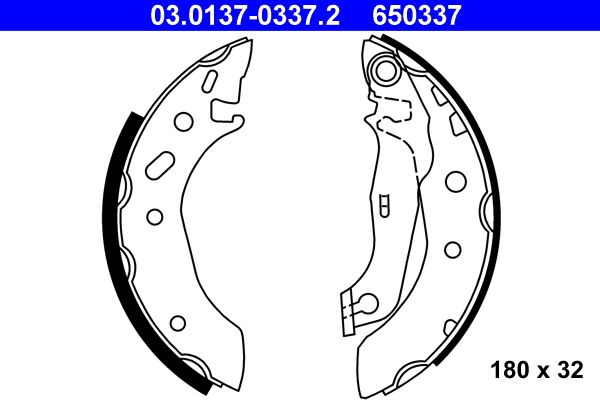 ATE 03.0137-0337.2 - Bremsbackensatz