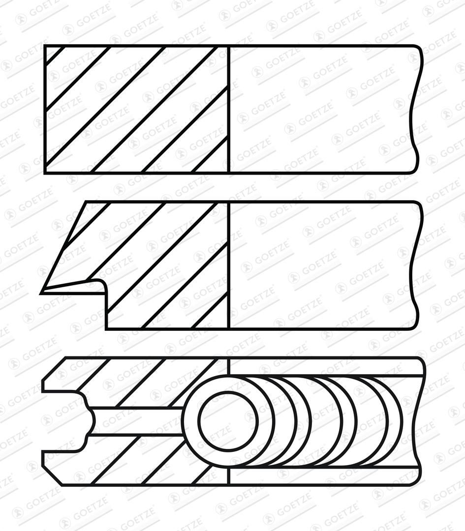 GOETZE ENGINE 08-451500-00 - Kolbenringsatz
