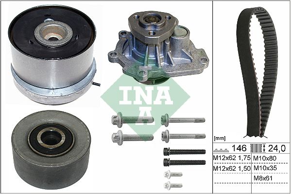 Schaeffler INA 530 0724 30 - Wasserpumpe + Zahnriemensatz