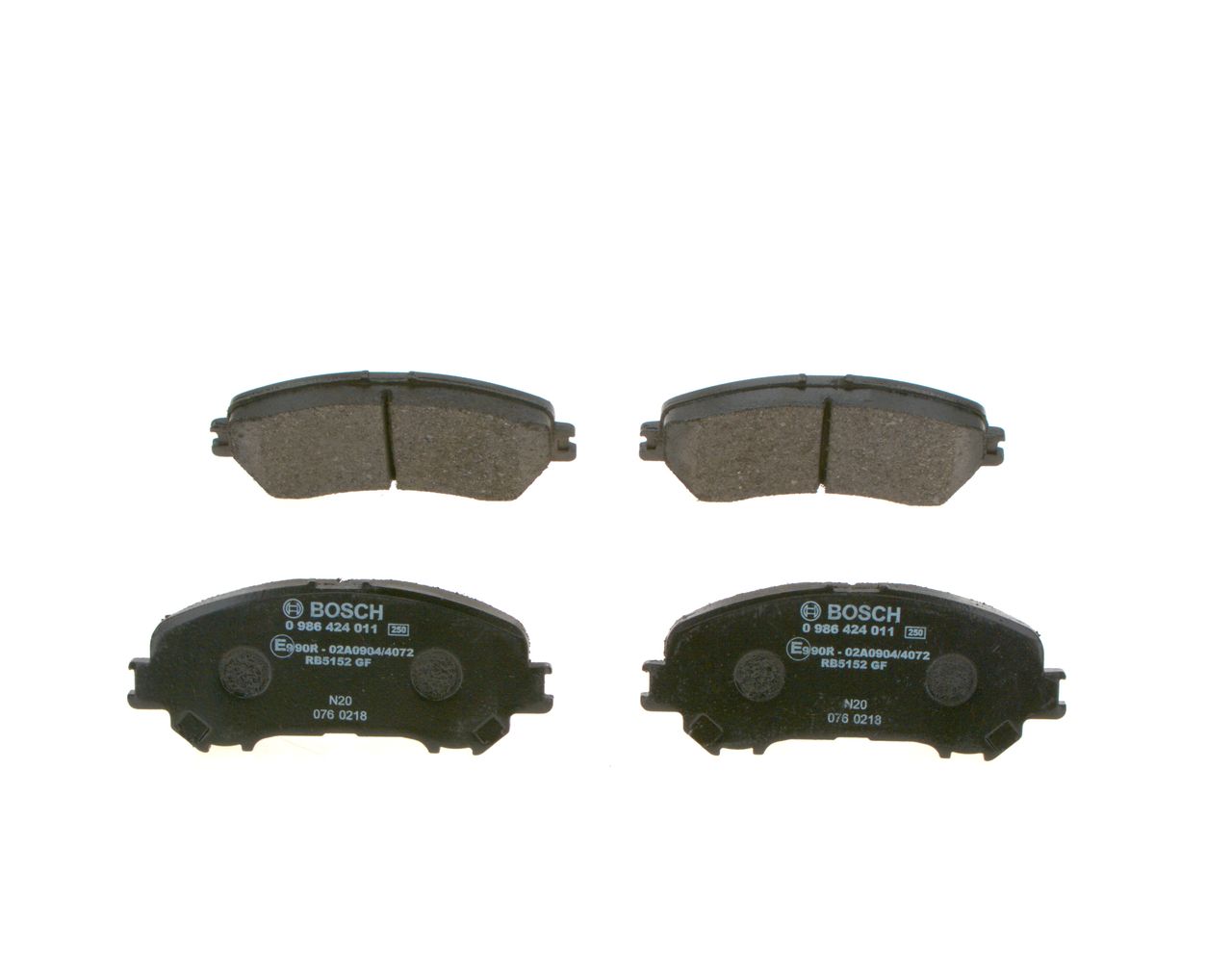 BOSCH 0 986 424 011 - Bremsbelagsatz, Scheibenbremse