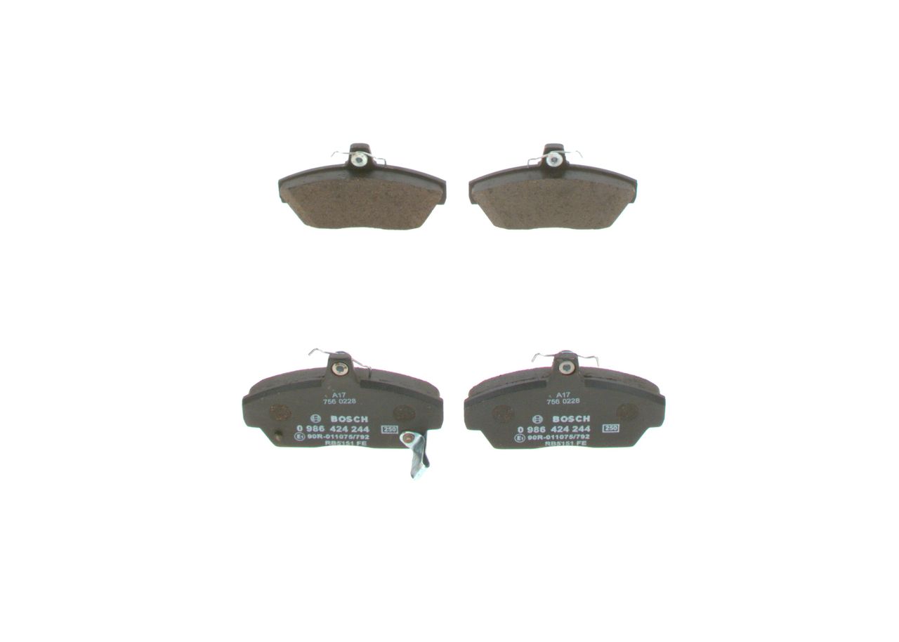 BOSCH 0 986 424 244 - Bremsbelagsatz, Scheibenbremse