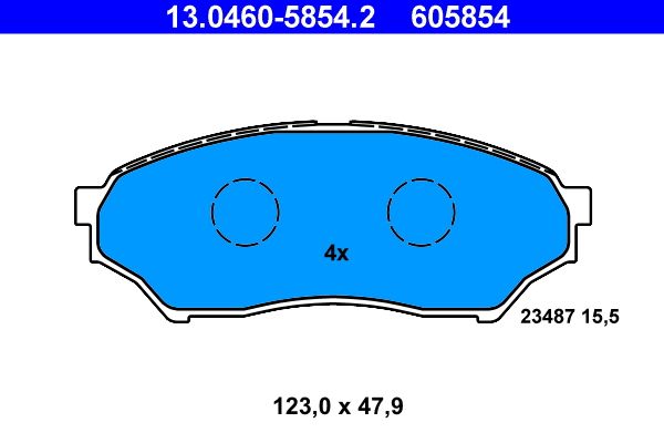 ATE 13.0460-5854.2 - Bremsbelagsatz, Scheibenbremse