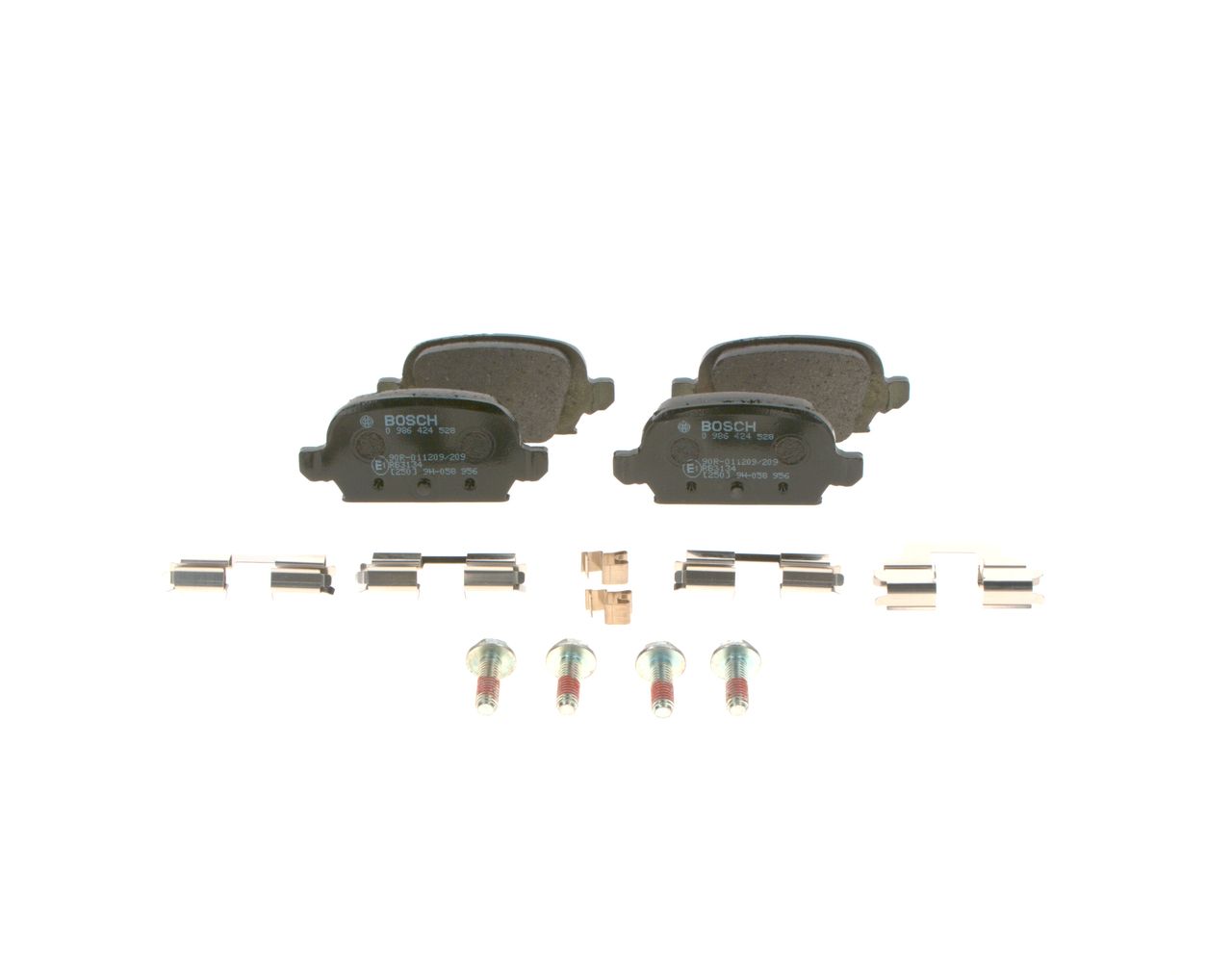 BOSCH 0 986 424 528 - Bremsbelagsatz, Scheibenbremse