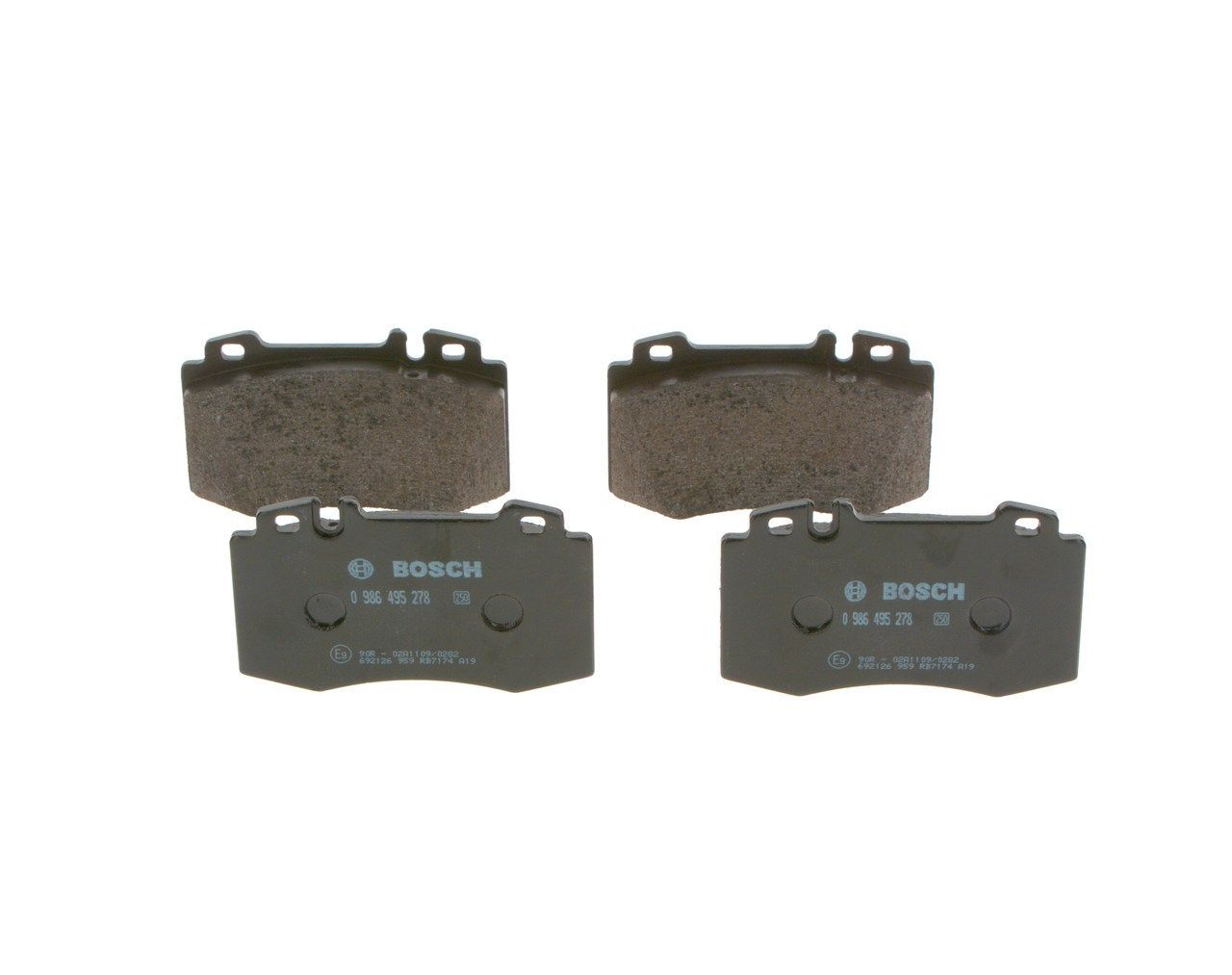 BOSCH 0 986 495 278 - Bremsbelagsatz, Scheibenbremse