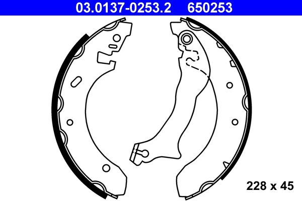 ATE 03.0137-0253.2 - Bremsbackensatz