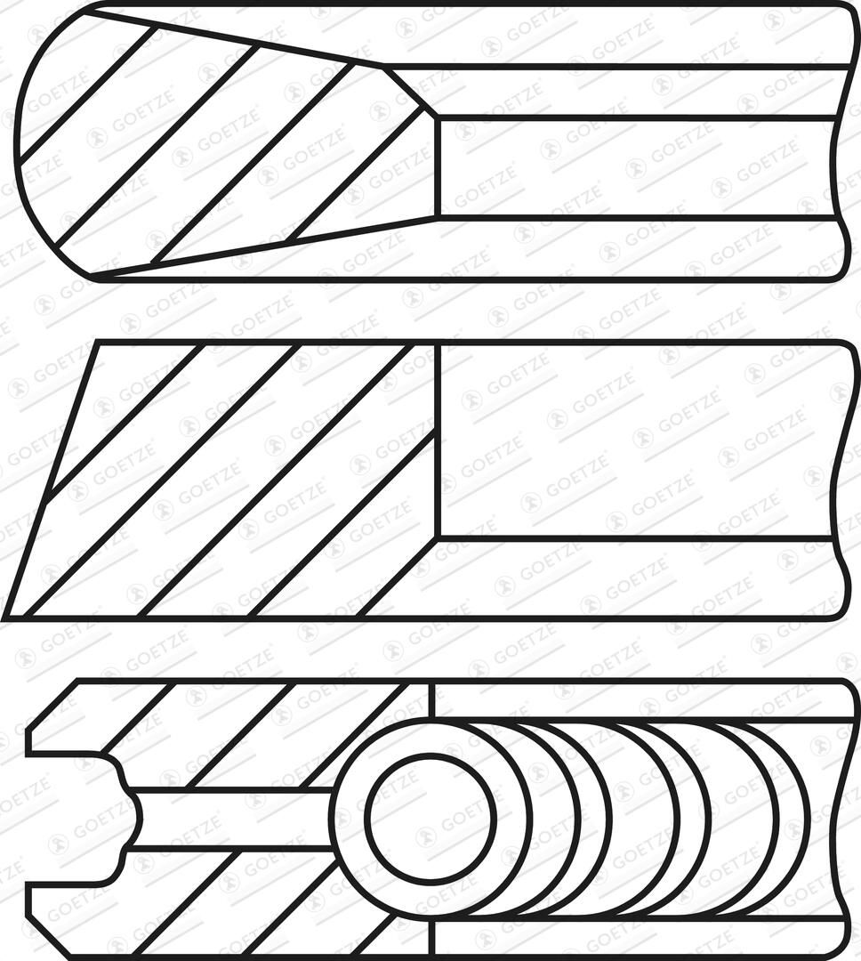 GOETZE ENGINE 08-448200-00 - Kolbenringsatz
