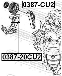 FEBEST 0387-20CU2 - Spannrolle, Keilrippenriemen