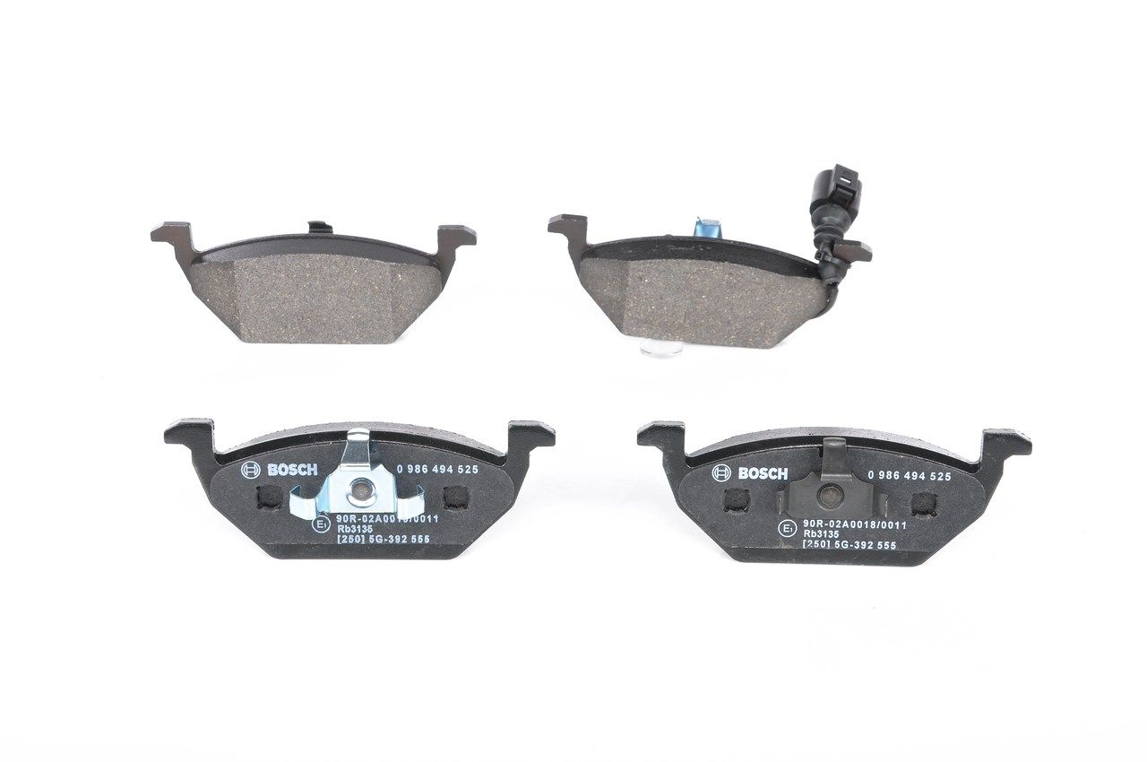 BOSCH 0 986 494 525 - Bremsbelagsatz, Scheibenbremse