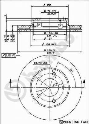 BREMBO 09.4866.10 - Bremsscheibe