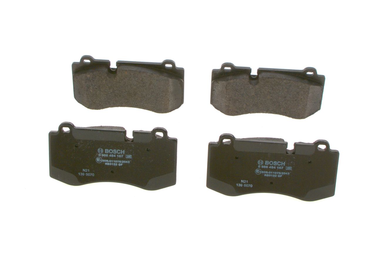 BOSCH 0 986 494 167 - Bremsbelagsatz, Scheibenbremse