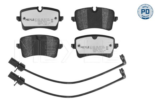 MEYLE 025 246 0617/PD - Bremsbelagsatz, Scheibenbremse