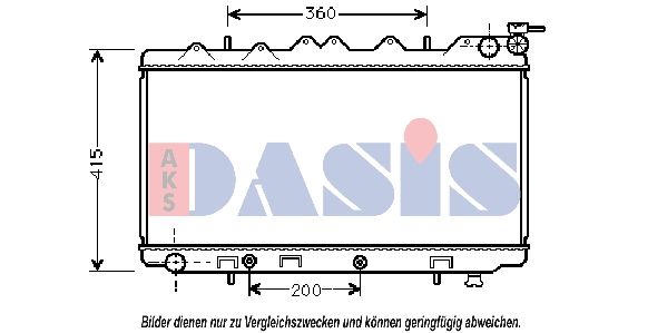 AKS DASIS 070039N - Kühler, Motorkühlung