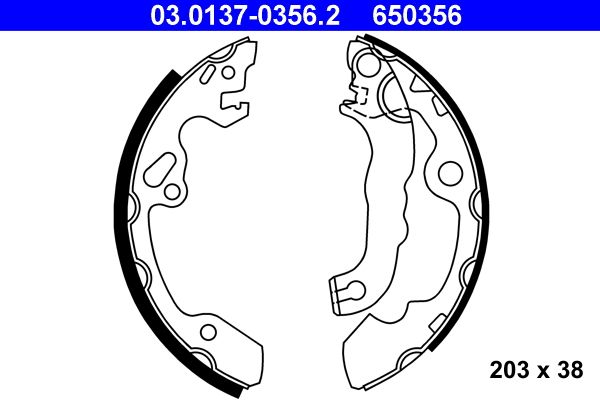 ATE 03.0137-0356.2 - Bremsbackensatz