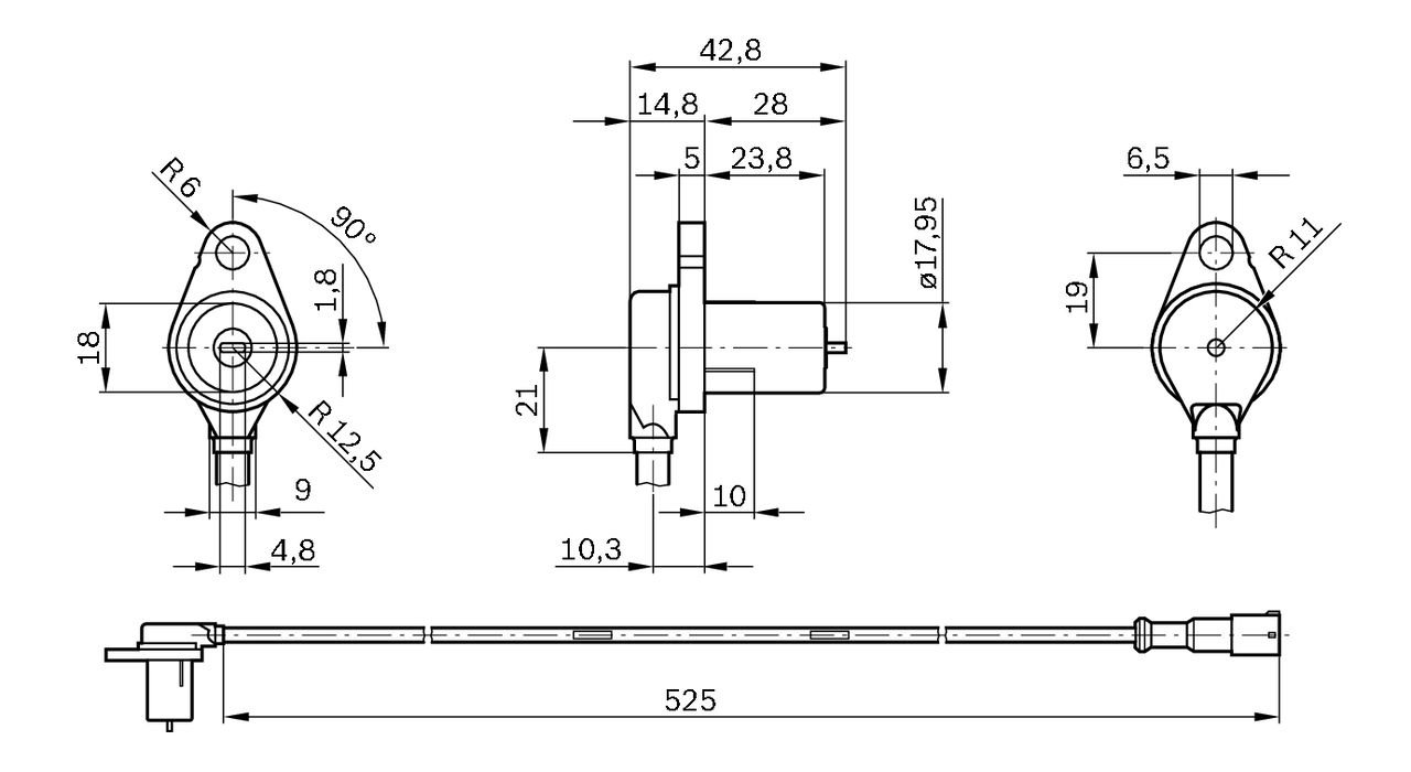 BOSCH 0 265 006 487 - Sensor, Raddrehzahl