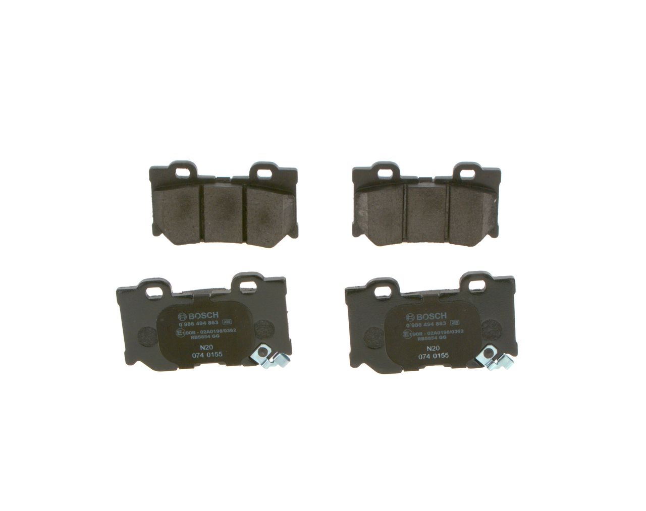 BOSCH 0 986 494 863 - Bremsbelagsatz, Scheibenbremse