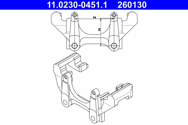 ATE 11.0230-0451.1 - Halter, Bremssattel