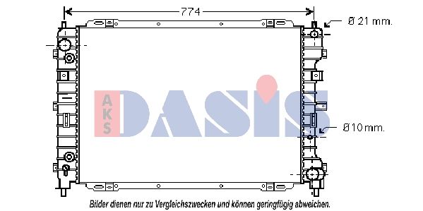 AKS DASIS 090084N - Kühler, Motorkühlung