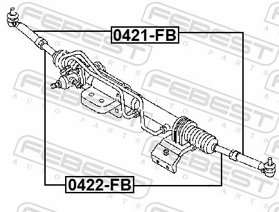 FEBEST 0421-FB - Spurstangenkopf