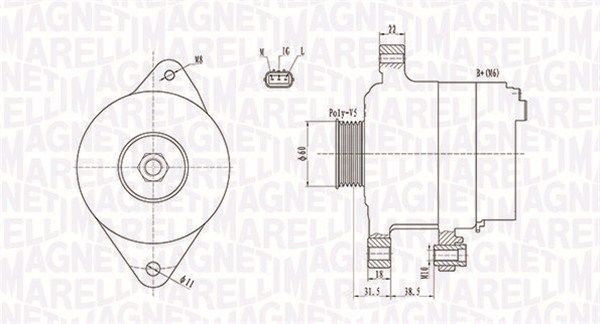 MAGNETI MARELLI 063731893010 - Generator