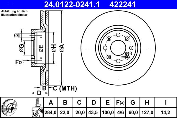 ATE 24.0122-0241.1 - Bremsscheibe