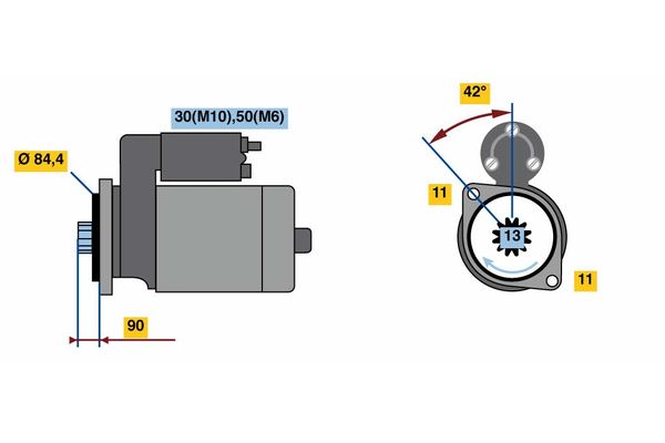 BOSCH 0 001 260 002 - Starter