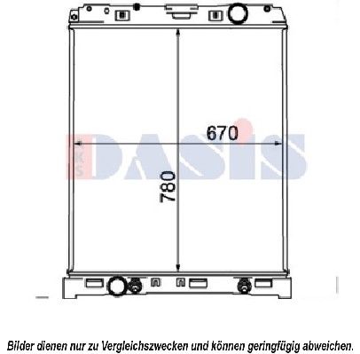 AKS DASIS 130038N - Kühler, Motorkühlung