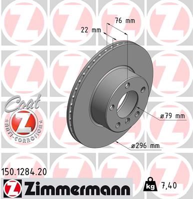 ZIMMERMANN 150.1284.20 - Bremsscheibe
