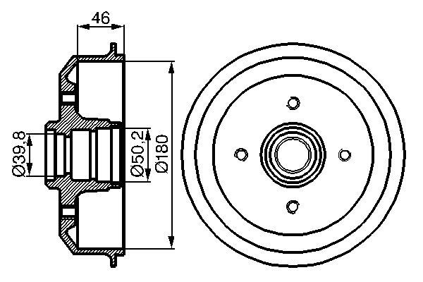 BOSCH 0 986 477 015 - Bremstrommel