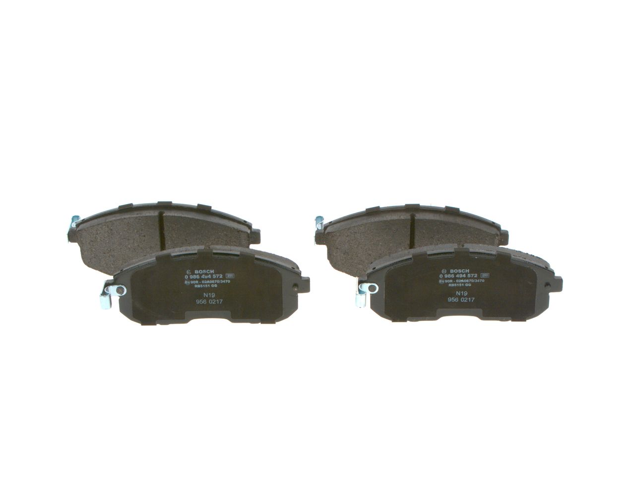 BOSCH 0 986 494 572 - Bremsbelagsatz, Scheibenbremse