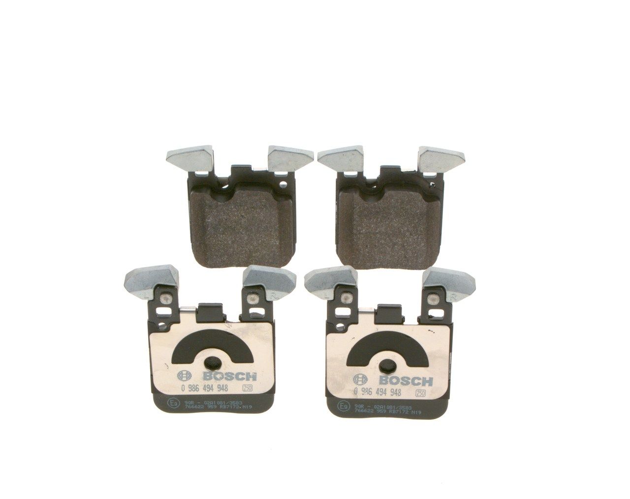 BOSCH 0 986 494 948 - Bremsbelagsatz, Scheibenbremse