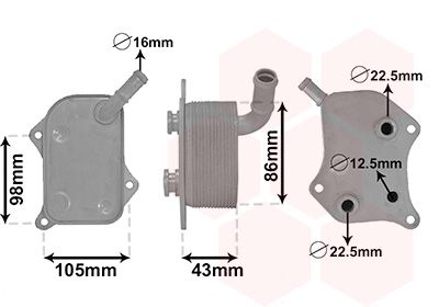 VAN WEZEL 03003414 - Ölkühler, Motoröl
