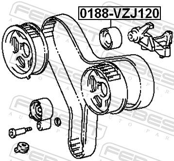 FEBEST 0188-VZJ120 - Umlenk-/Führungsrolle, Zahnriemen