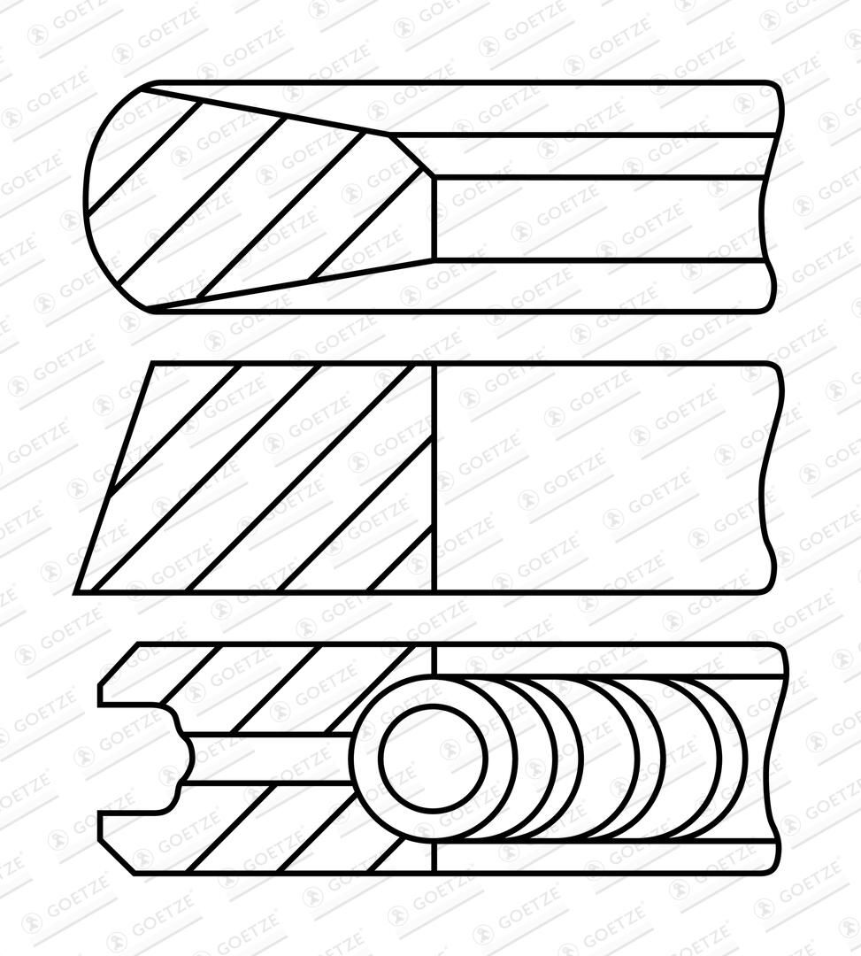 GOETZE ENGINE 08-445200-10 - Kolbenringsatz