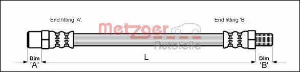 METZGER AUTOTEILE 4110568 - Bremsschlauch