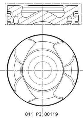 MAHLE 011 PI 00119 000 - Kolben