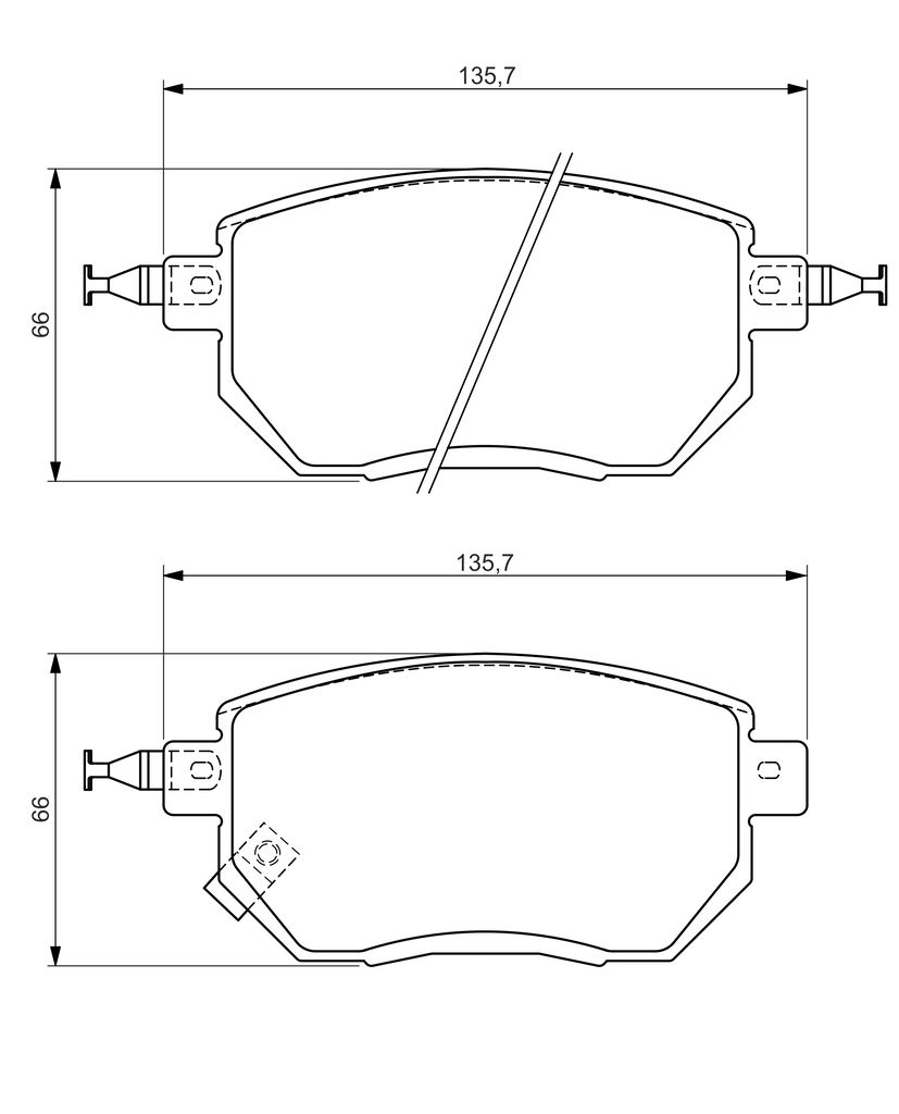 BOSCH 0 986 494 366 - Bremsbelagsatz, Scheibenbremse