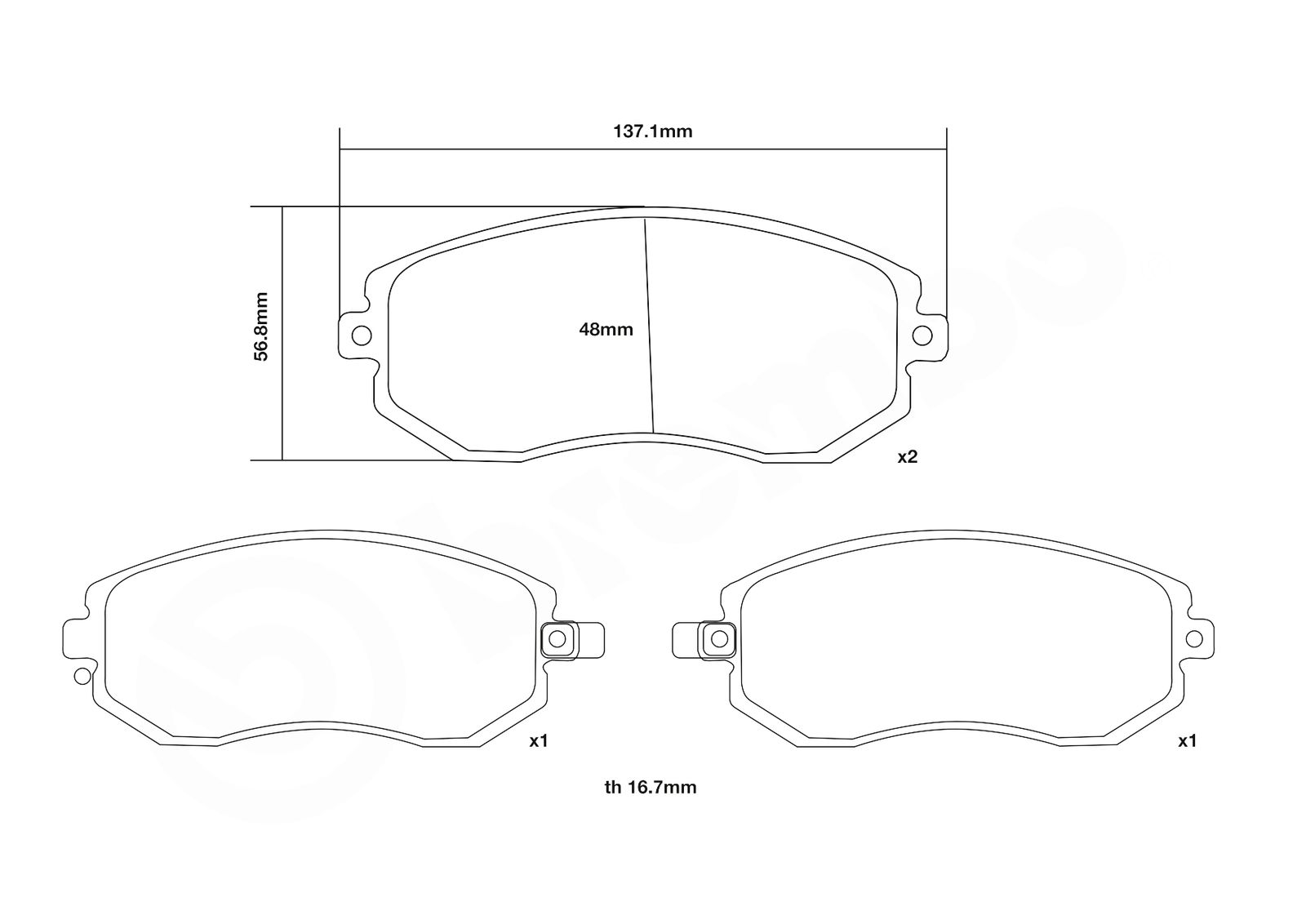 BREMBO 07.B314.73 - Hochleistungs-Bremsbelagsatz