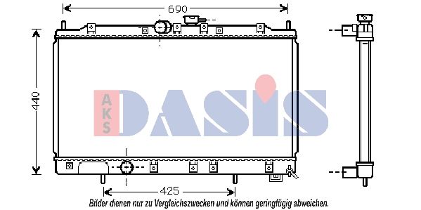AKS DASIS 140047N - Kühler, Motorkühlung