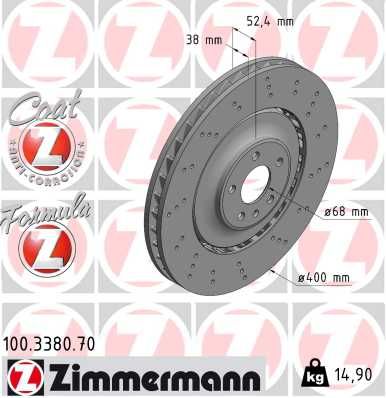ZIMMERMANN 100.3380.70 - Bremsscheibe