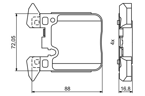 BOSCH 0 986 494 774 - Bremsbelagsatz, Scheibenbremse