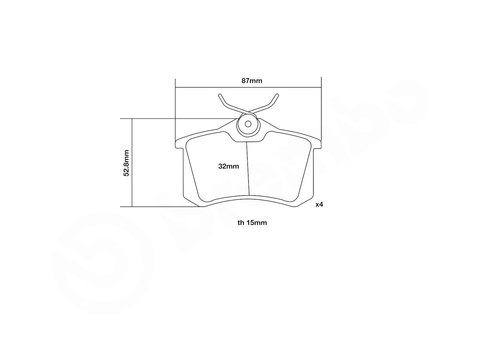 BREMBO 07.B315.25 - Hochleistungs-Bremsbelagsatz