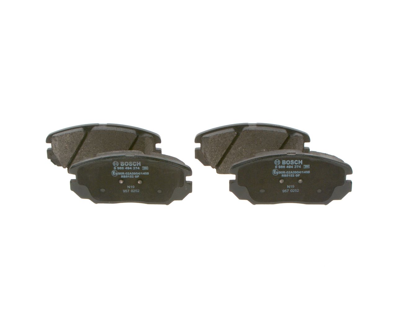 BOSCH 0 986 494 374 - Bremsbelagsatz, Scheibenbremse