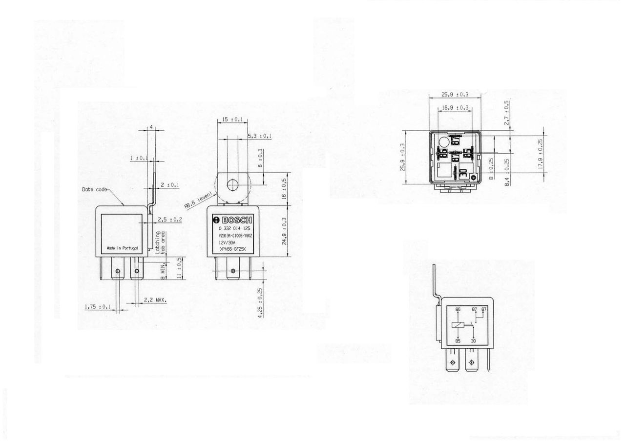 BOSCH 0 332 014 125 - Relais, Arbeitsstrom