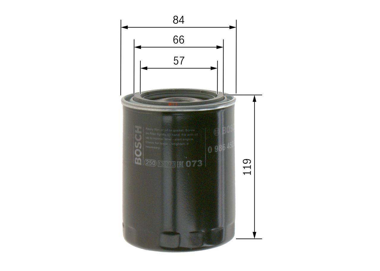 BOSCH 0 986 452 000 - Ölfilter
