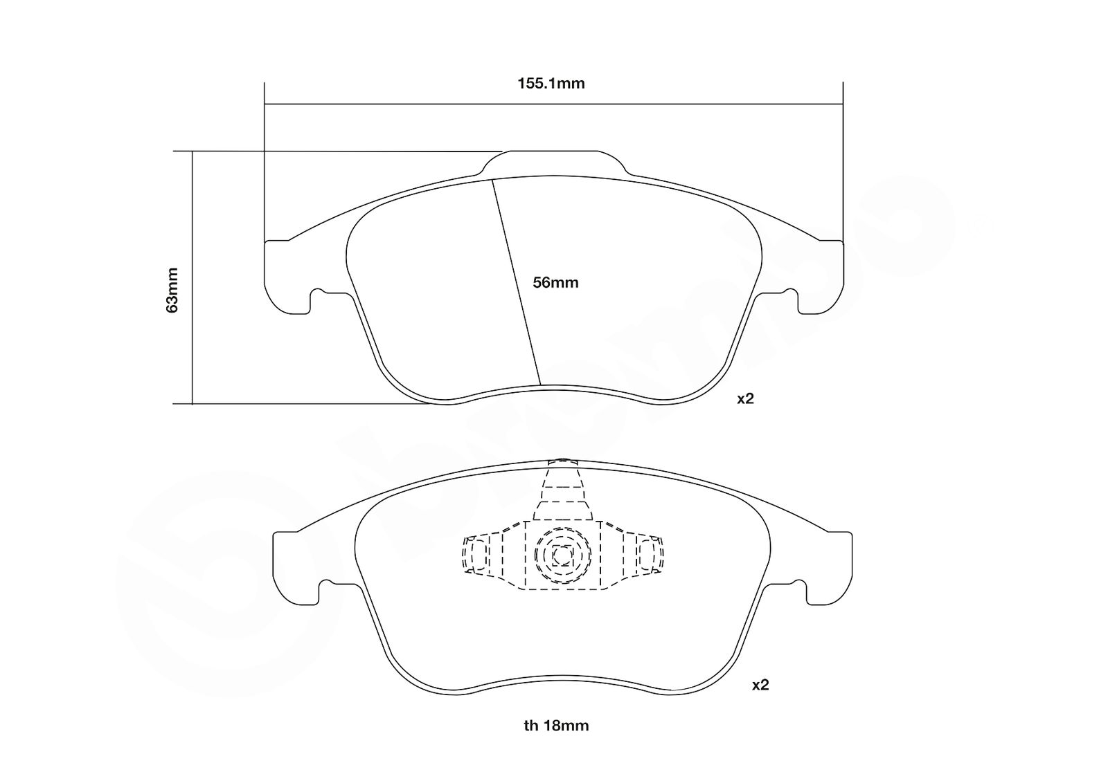 BREMBO 07.D435.68 - Hochleistungs-Bremsbelagsatz