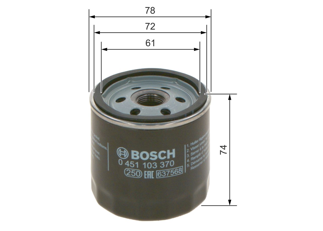 BOSCH 0 451 103 370 - Ölfilter