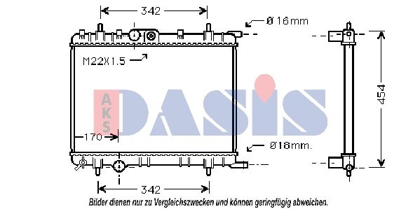 AKS DASIS 060052N - Kühler, Motorkühlung