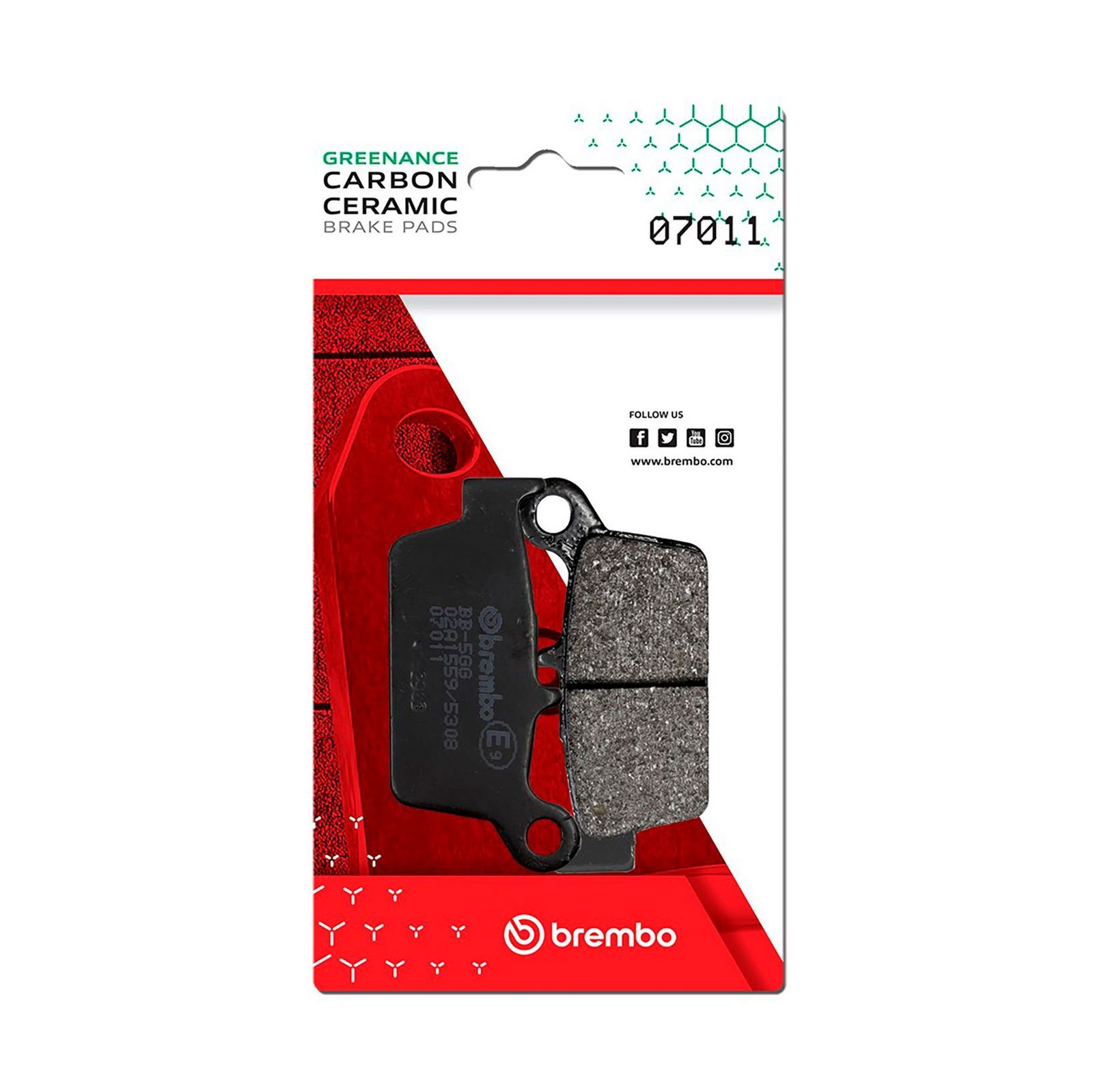 BREMBO 07011 - Bremsbelagsatz, Scheibenbremse
