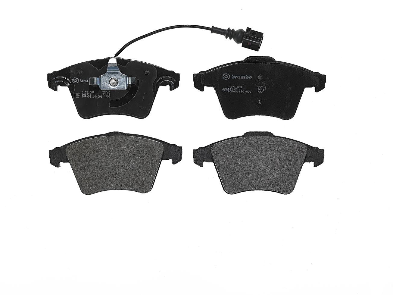 BREMBO P 85 081 - Bremsbelagsatz, Scheibenbremse