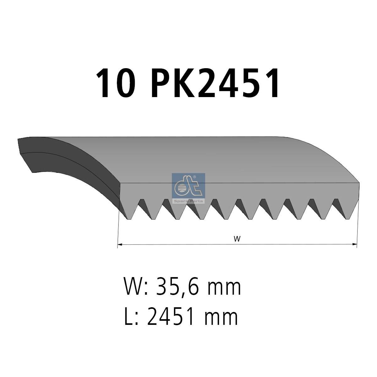 DT Spare Parts 1.51502 - Keilrippenriemen